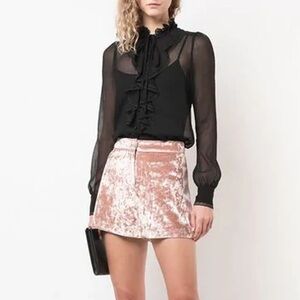 ALEXIS - Kelis Velvet Shorts - Blush Pink